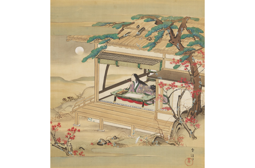 神坂雪佳「紫式部 古聖帝名臣画冊」（部分、通期）