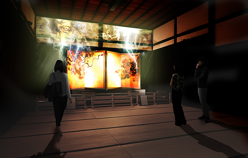 風神雷神図屏風×Projection Mappingイメージ