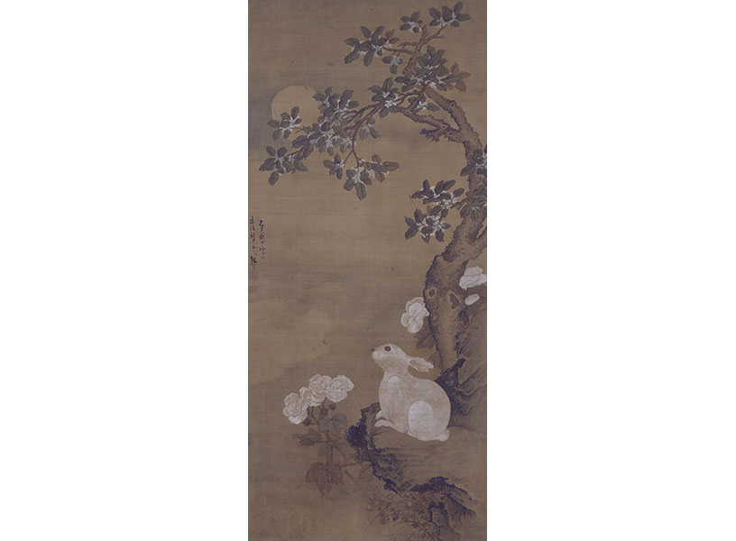 秋桂月兎図　陳星筆　京都国立博物館蔵