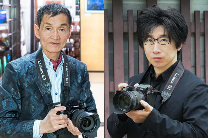 左：写真家 水野克比古さん、右：写真家 水野秀比古さん