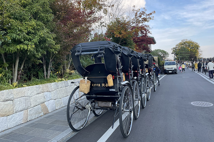 嵐山總本店の乗り場イメージ（写真は福田美術館あたり）