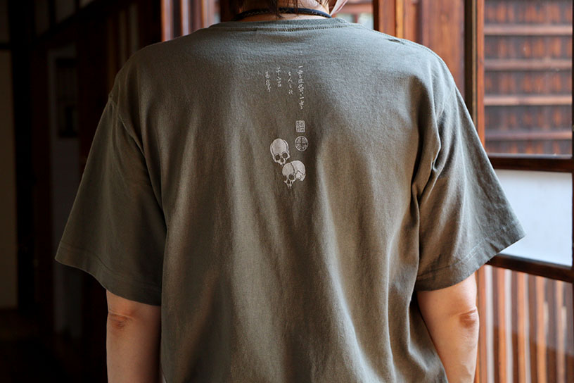 髑髏Tシャツ カーキ（サイズ：M、L、XL、XXL）4,000円