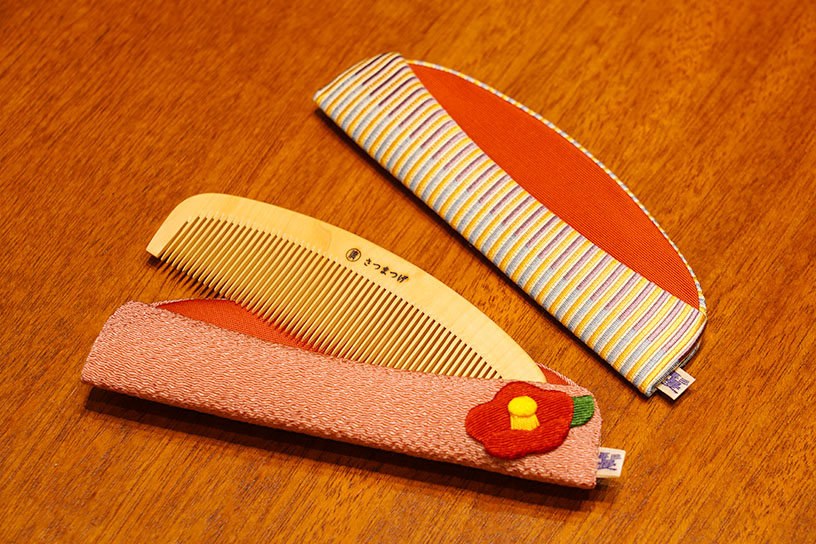 美品 かづら清老舗 さつまつげ＆ケース＆特製つばき油＆お掃除ブラシセット 京都 つげ櫛 TOP | かづら清老舗 オンラインショップ