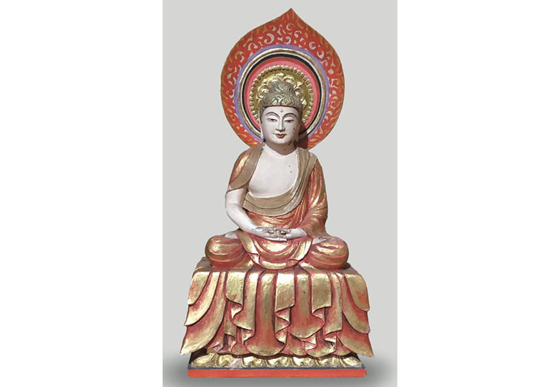 堂本印象《厨子入木造阿弥陀如来坐像》昭和38年（1963）京都府立堂本印象美術館蔵