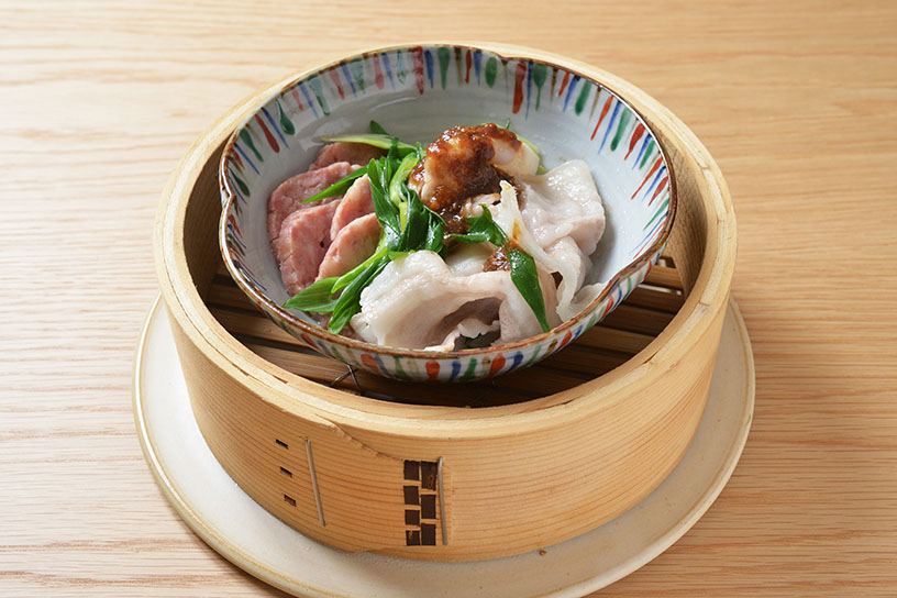 京丹波ぽーくとざぶとんの味噌だれ蒸し 1,200円