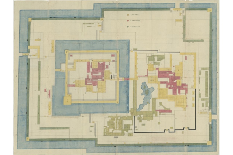 「二条御城中絵図」(京都大学附属図書館蔵)