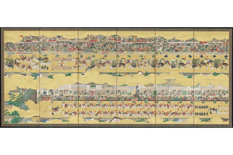 「二条城行幸図屏風 左隻」江戸時代(京都市指定文化財 泉屋博古館蔵)