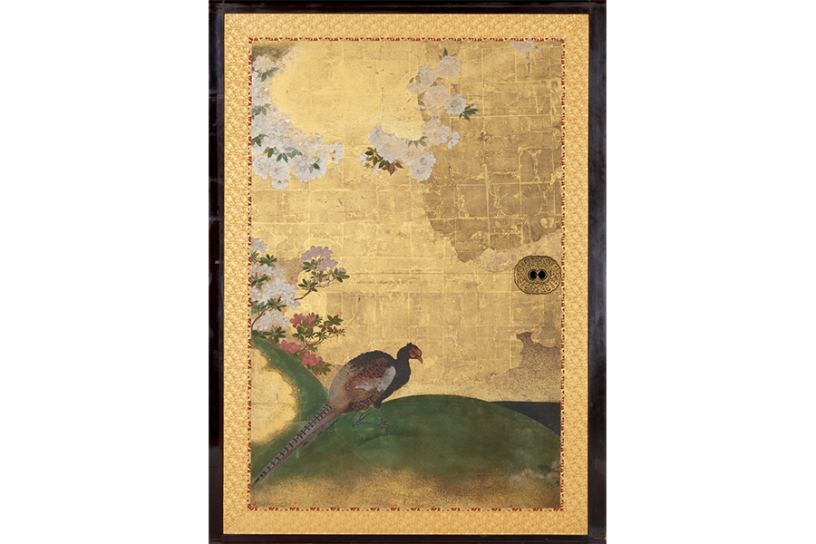 重要文化財 狩野尚信筆 二条城二の丸御殿障壁画〈黒書院〉一の間 《桜花雉子図》（部分） 寛永3年（1626）京都市（元離宮二条城事務所）<br/>
※冬期展示予定