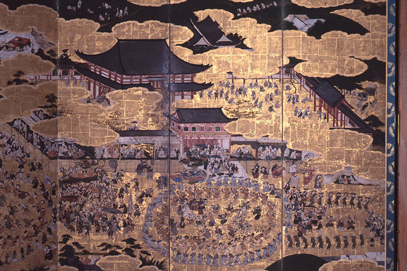 『豊国祭礼図屏風』（左隻、部分）