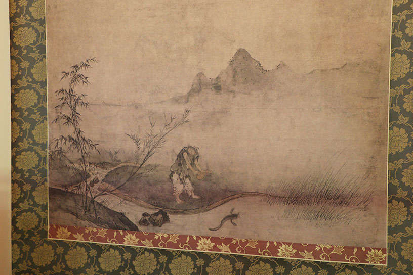 国宝『瓢鮎図』の複製（部分）