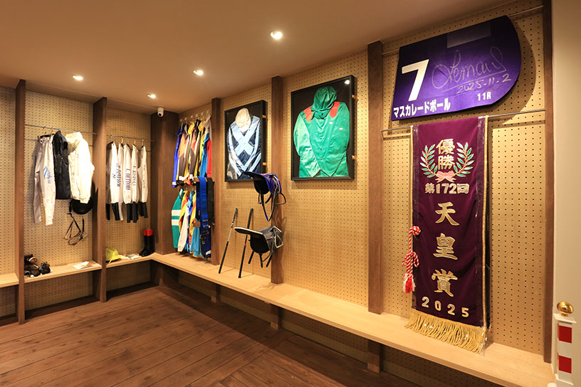 ジョッキールーム。定期的に展示替えも行うそうです