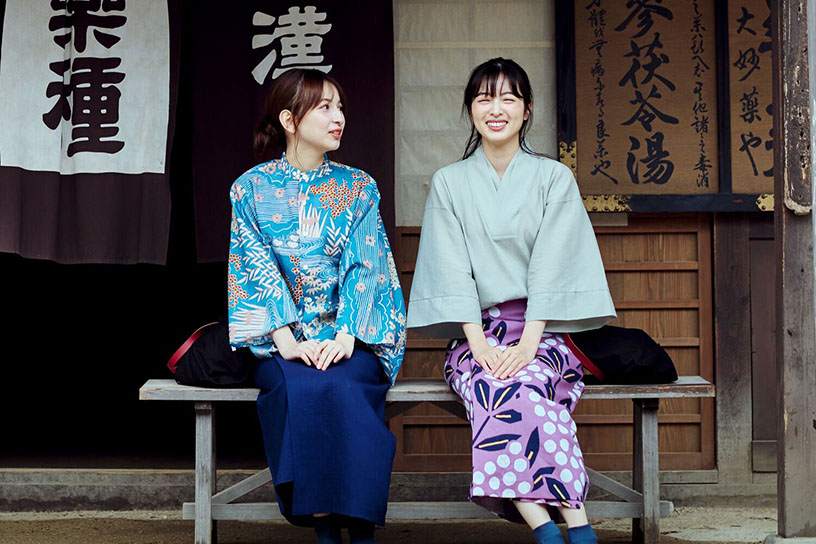 京都の人気ブランド「SOU・SOU」の和装をレンタルできるプランもあります