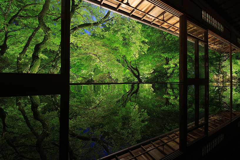 書院の絶景リフレクション