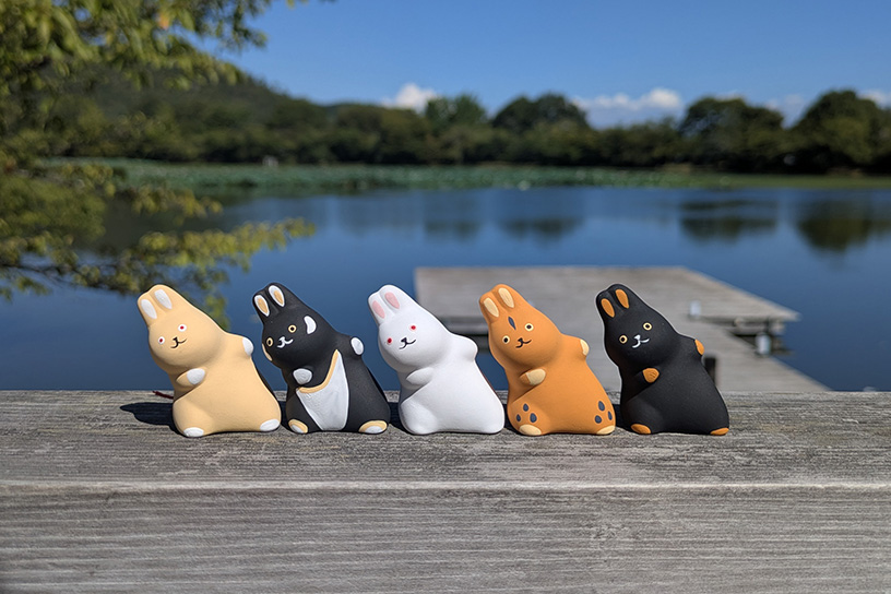 大沢池を背景に、みんなでハイポーズ！
