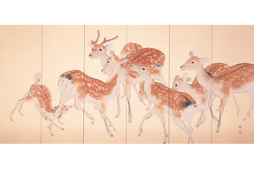 竹内栖鳳「夏鹿」（右隻）1936年 MOA美術館蔵