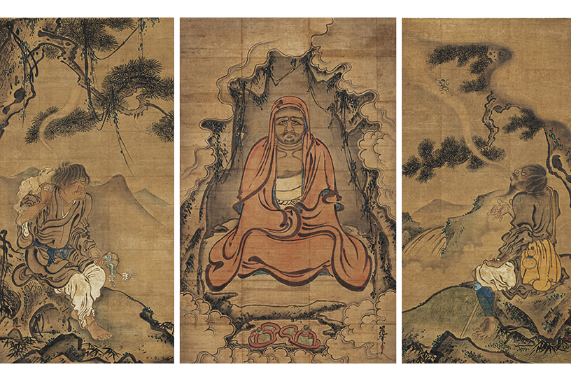 重要文化財「達磨・蝦蟇鉄拐図」吉山明兆筆 室町時代・15世紀 京都・東福寺蔵 ※展示期間：11月7日（火）〜12月3日（日）