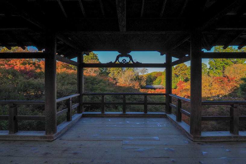 東福寺 通天橋から臥雲橋を望む（撮影日：2023年11月16日）