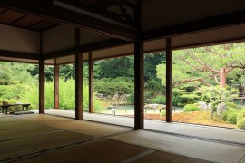 希少！大野麦風 木版画「京都青蓮院の庭」 thum.jpg