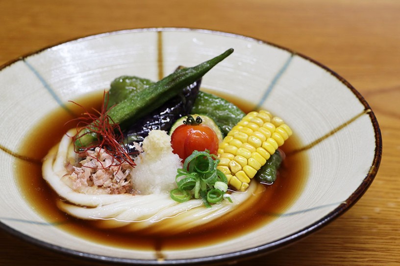 夏野菜の揚げ浸しぶっかけ 1,100円～※野菜の内容によって異なる