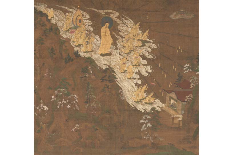 国宝 阿弥陀二十五菩薩来迎図（早来迎） 鎌倉時代・14世紀 京都・知恩院蔵 ※後期展示