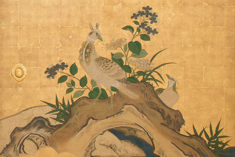 宸殿『吐綬鶏』（部分）
