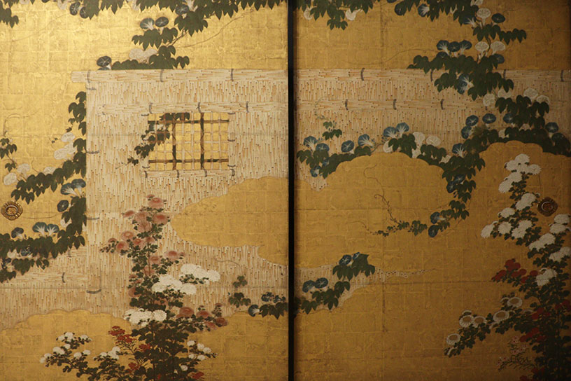 『籬に草花図』