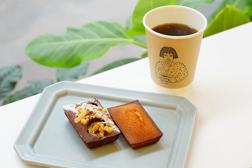 ドリップコーヒー 600円 ※写真はイメージです。フィナンシェは個包装にしたものをいただけます
