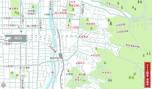 三十三間堂・東福寺エリア