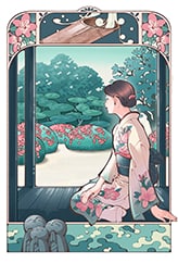 詩仙堂丈山寺 御朱印イラスト