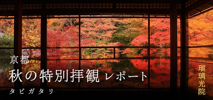 リフレクションが美しい秋の〈瑠璃光院〉へ（京都）
